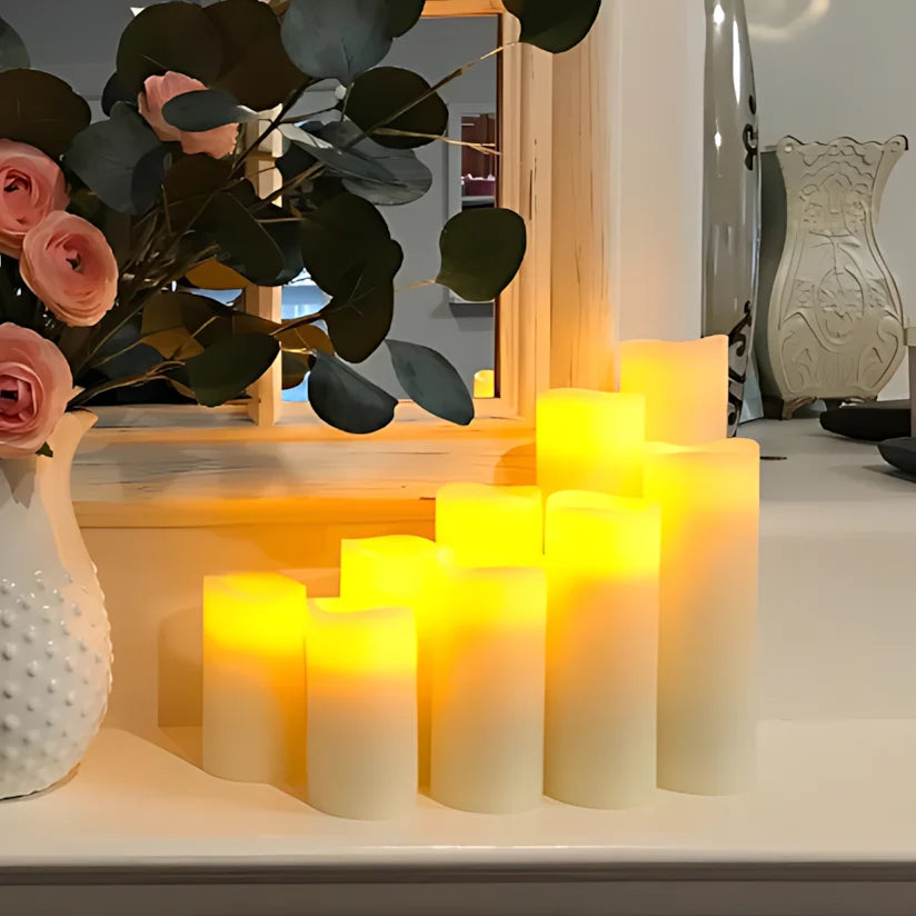 Bougies LED Flamme Réaliste (lot de 9)