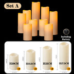 Bougies LED, lot de 9
