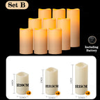 Bougies LED, lot de 9