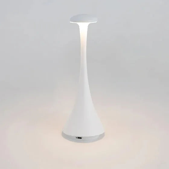 Lampe champignon sans fil blanche