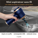 Mini aspirateur sans fil utilisé dans une voiture