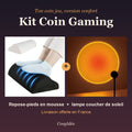 Kit coin gaming : repose-pieds et lampe coucher de soleil