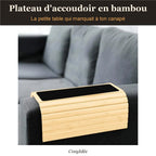 Plateau d'accoudoir en bambou
