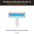 Rouleau anti-poils autonettoyant