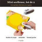 Mini scelleuse refermant un paquet de chips