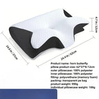 Oreiller papillon noir et blanc