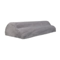 Repose-pieds gris foncé en velours